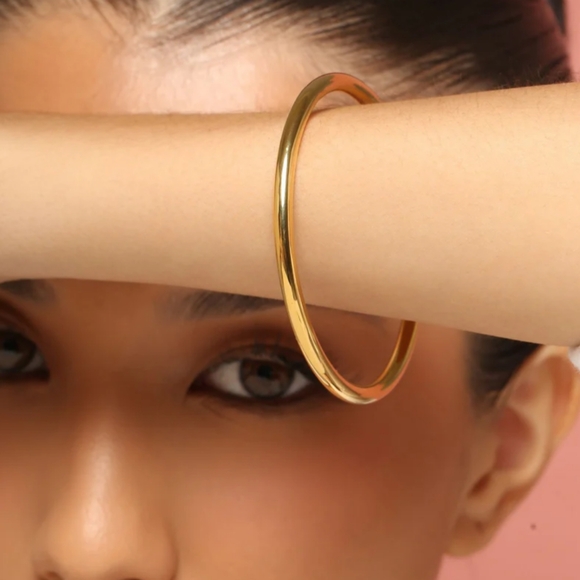 Cali Tiger 18k gold plated Pablo cuff bangle - Picture 4 of 6